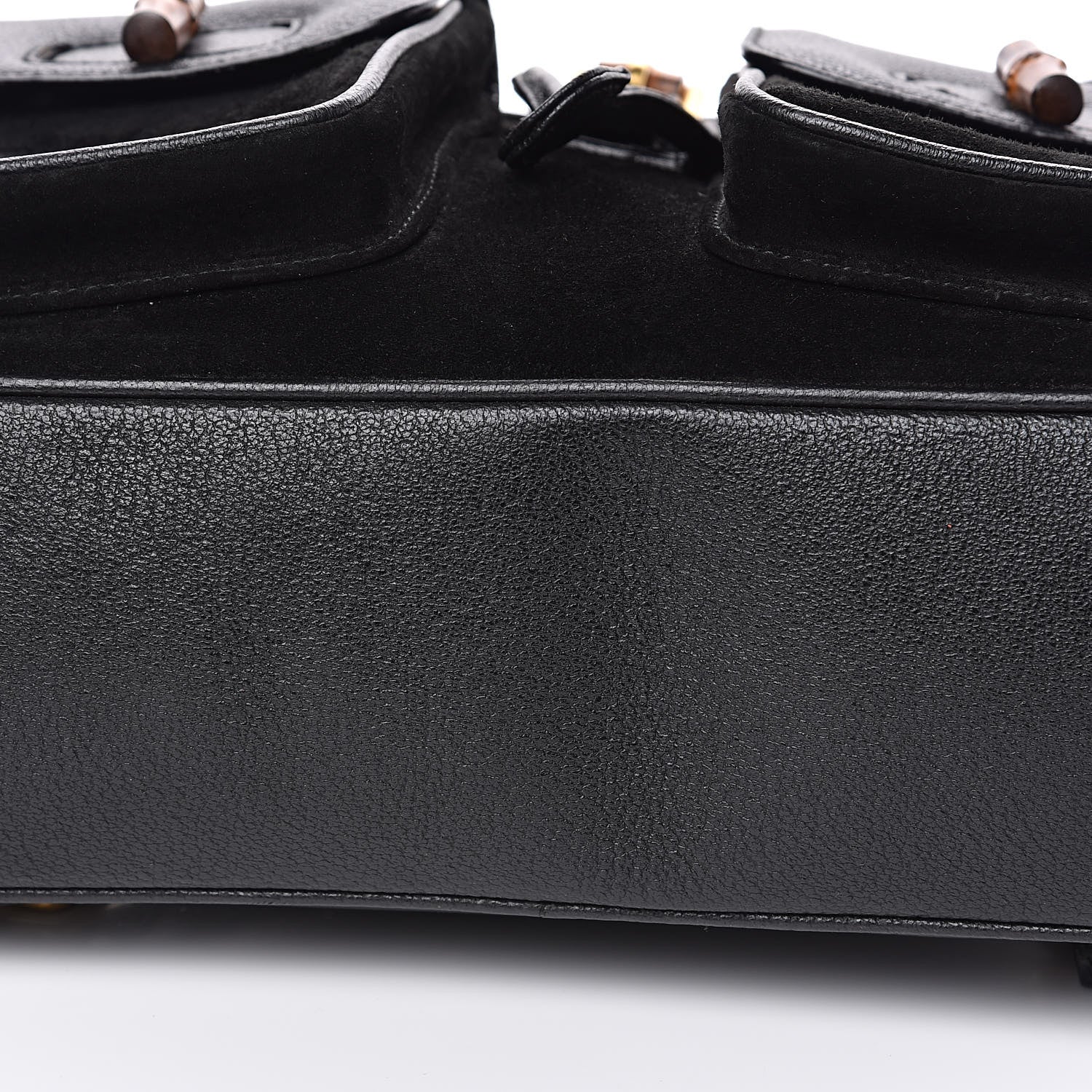 Gucci Suede Bamboo Backpack Black 10 of 13