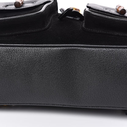 Gucci Suede Bamboo Backpack Black 10 of 13