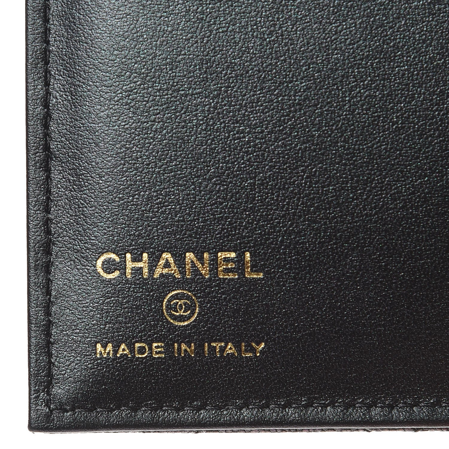 Chanel Iridescent Caviar Quilted Passport Holder Black 6 of 8