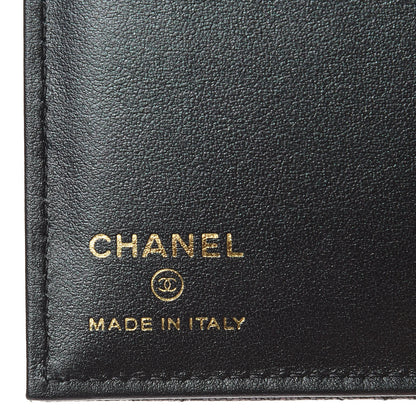 Chanel Iridescent Caviar Quilted Passport Holder Black 6 of 8