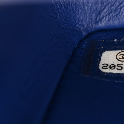 Chanel Snakeskin Mini Rectangular Flap Blue 7 of 10