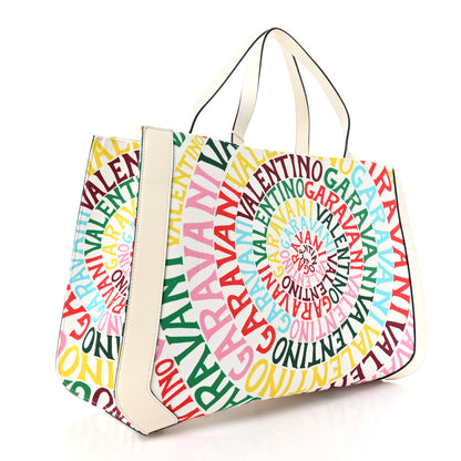 Valentino Garavani Canvas Large Escape Loop Logo Tote Multicolor 3 of 9