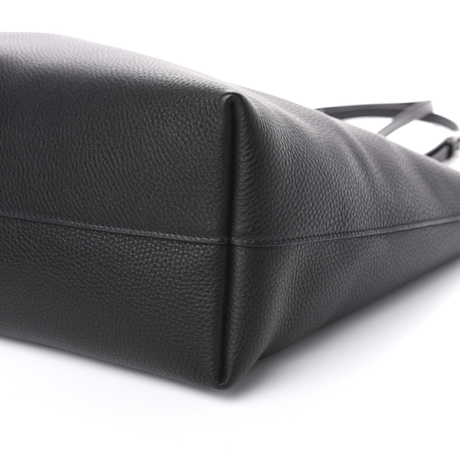 Prada Vitello Daino Etiquette Shopping Bag Black 9 of 10