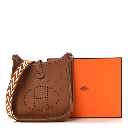 Hermes Taurillon Maurice Amazone Evelyne TPM Gold White 10 of 10