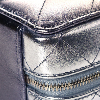 Chanel Gradient Metallic Lambskin Quilted Like A Wallet Clutch With Chain Silver Purple 9 of 12