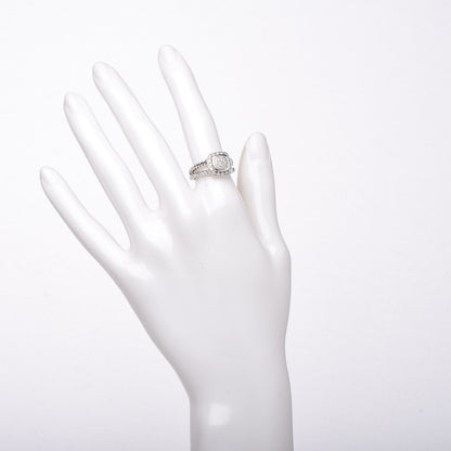 David Yurman Sterling Silver Diamond 7mm Petite Albion Pave Ring 50 5.25 2 of 5
