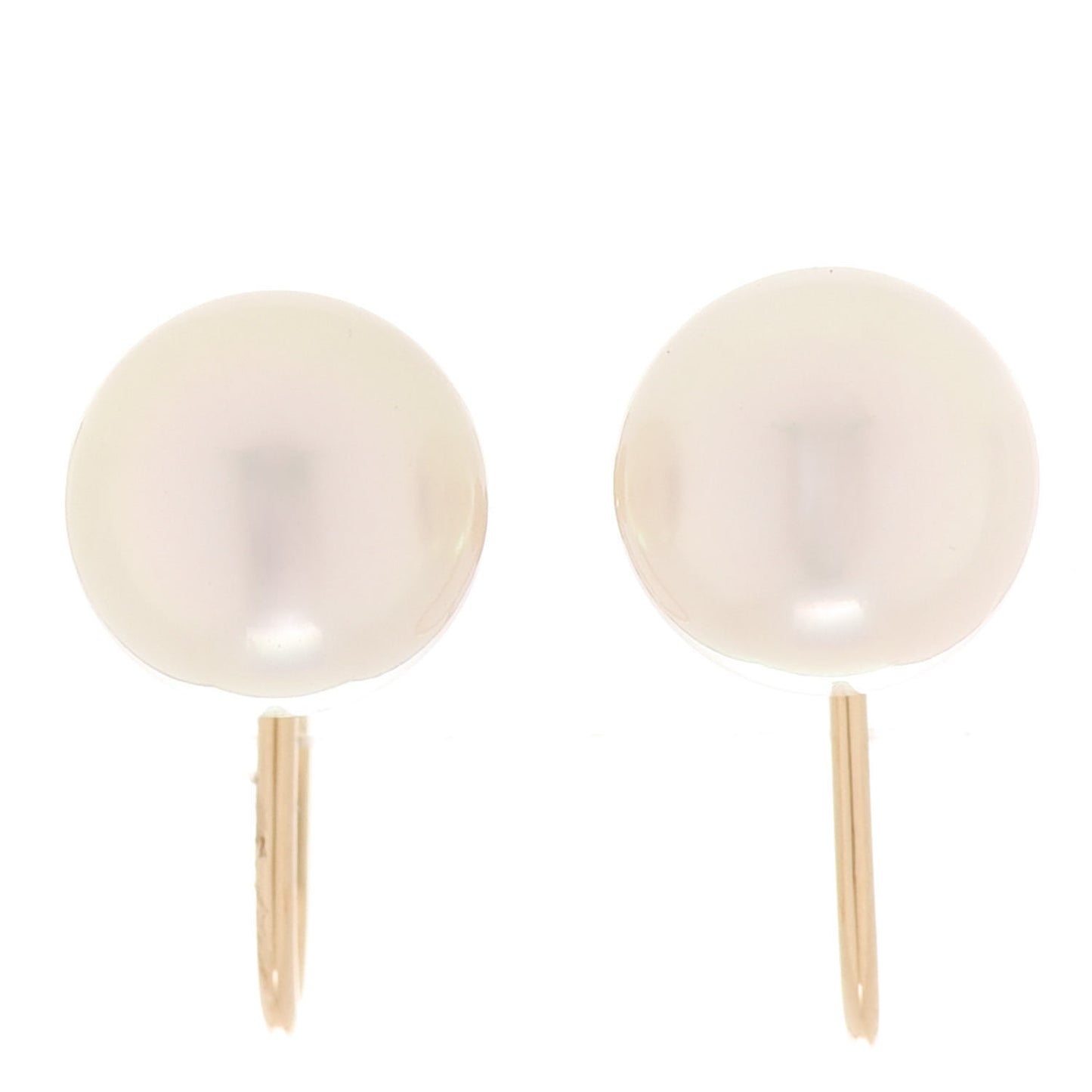 18K Yellow Gold Akoya Pearl 8-8.5mm Screw Back Earrings