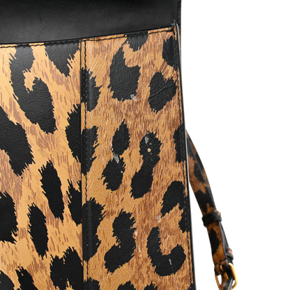 Balenciaga Smooth Calfskin Leopard Print Medium Hourglass Top Handle Bag Beige 13 of 17