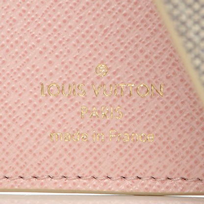 Louis Vuitton Damier Azur Victorine Wallet Rose Ballerine 6 of 7