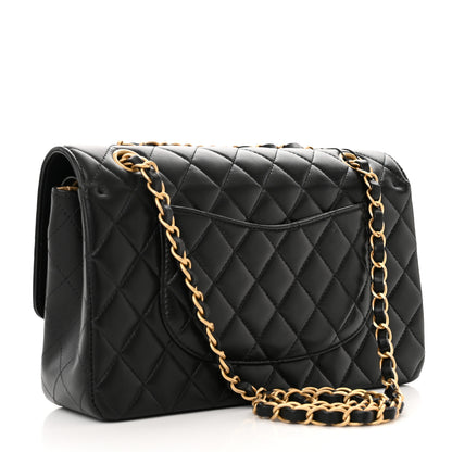 Chanel Lambskin Quilted Medium Rue Cambon Charms Double Flap Black 3 of 14