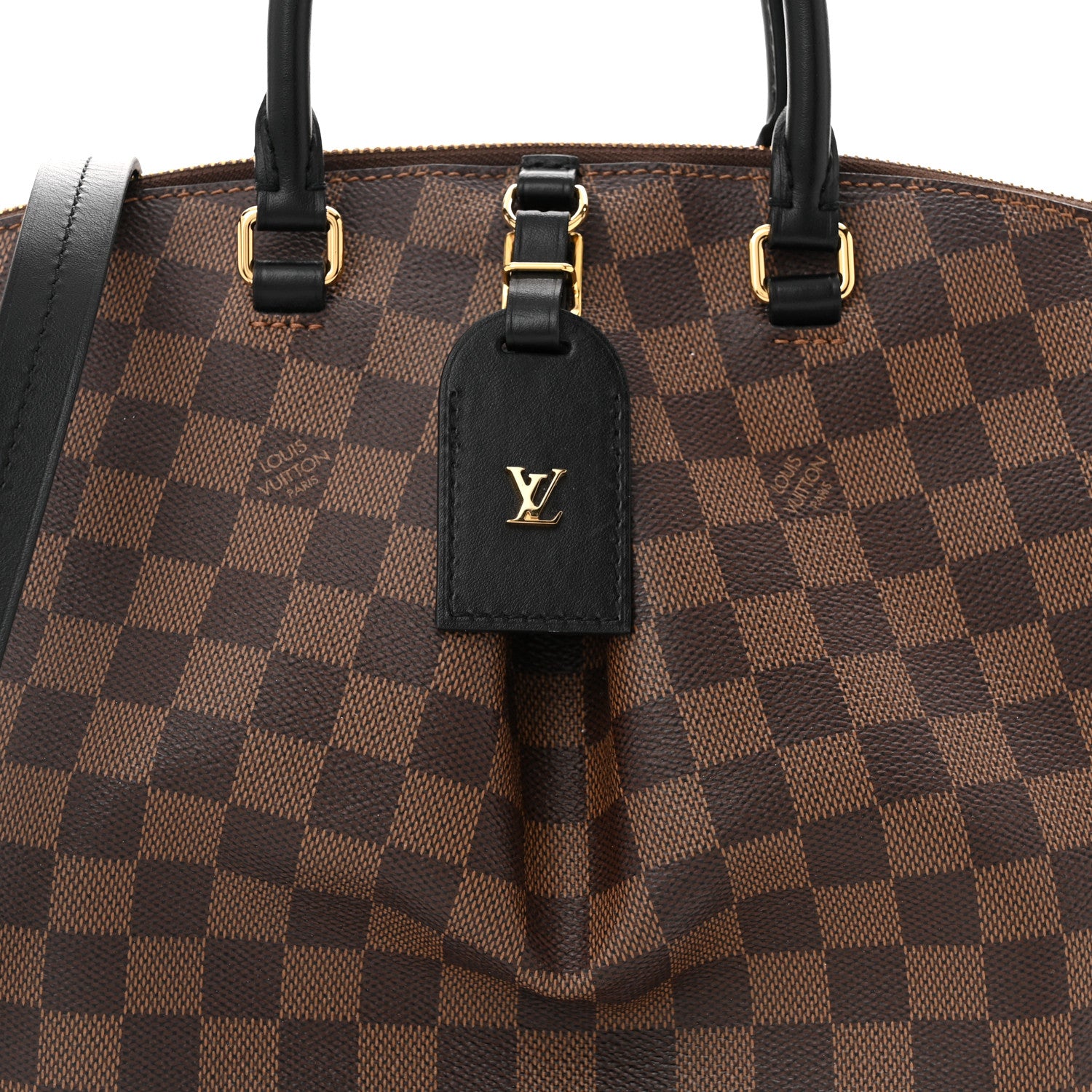 Louis Vuitton Damier Ebene Odeon Tote MM Black 7 of 11