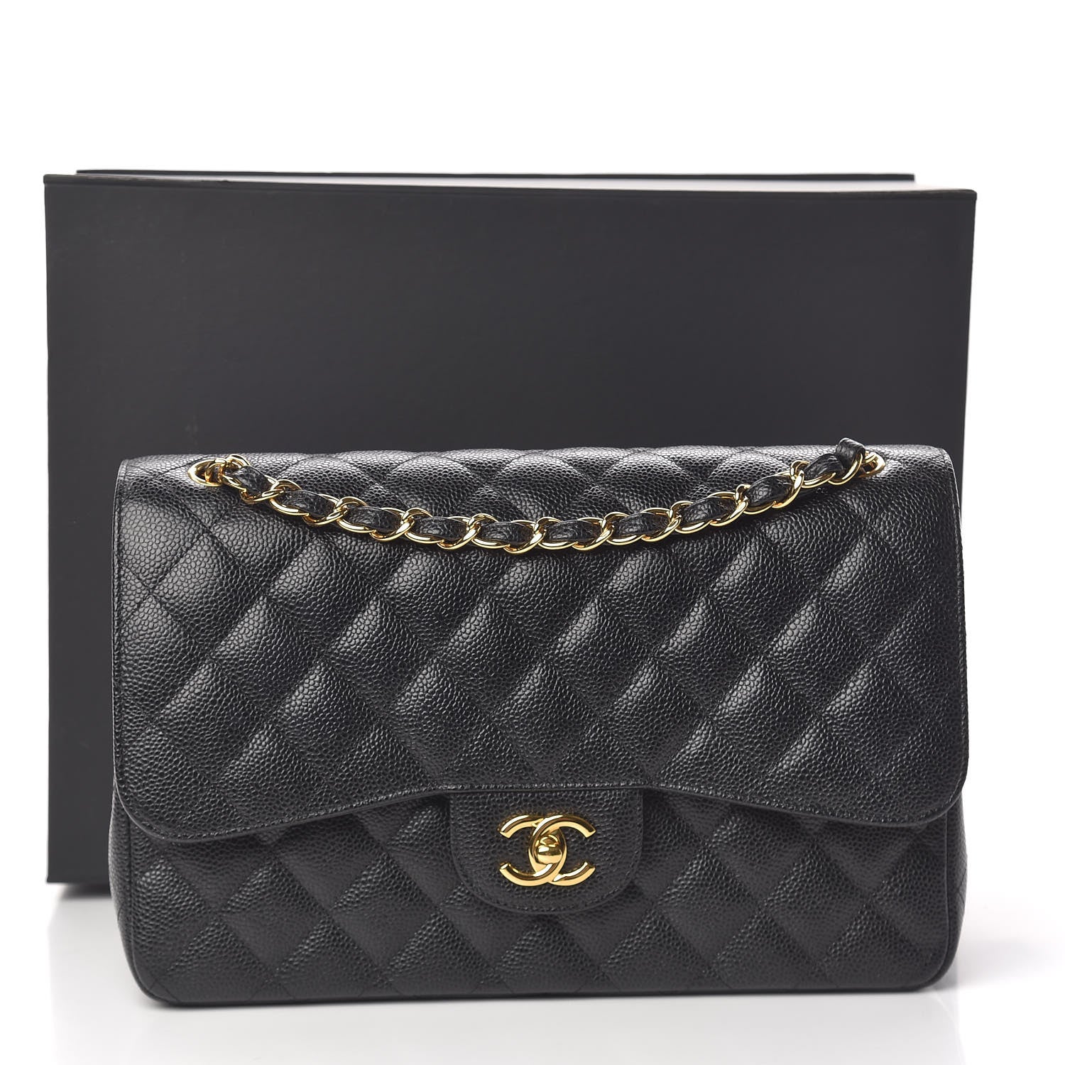 Chanel Caviar Quilted Jumbo Double Flap Black 11 of 11