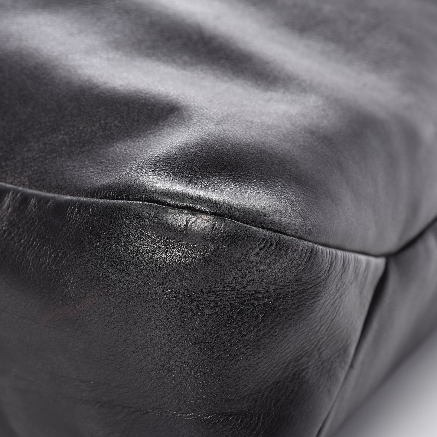 Calfskin Large Horsebit Chain Hobo Black