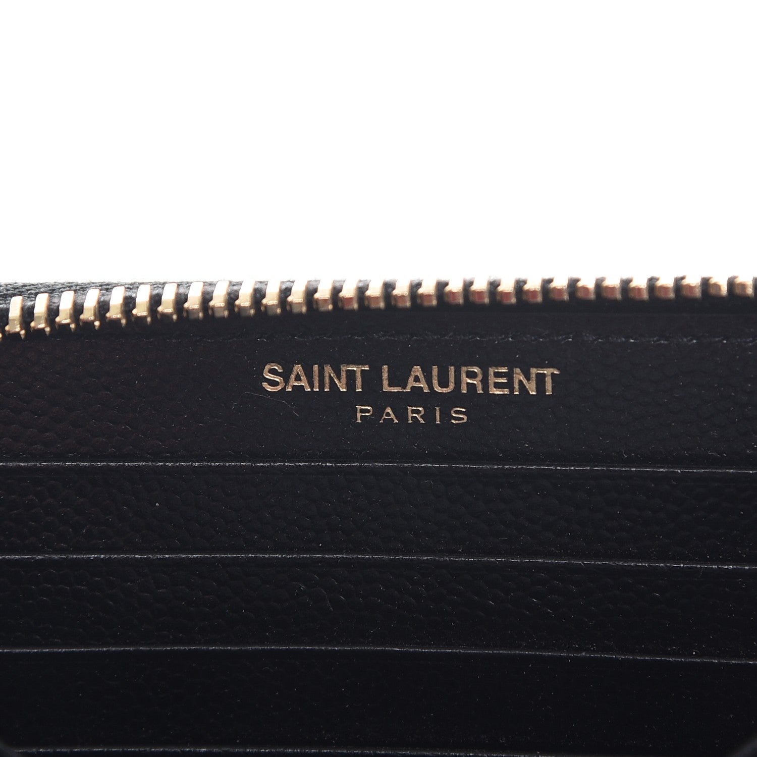 Saint Laurent Grain De Poudre Matelasse Chevron Monogram Phone Wallet Black 6 of 9