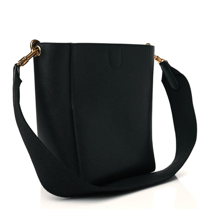 Celine Soft Grained Calfskin Small Sangle Bucket Bag Black 3 of 10