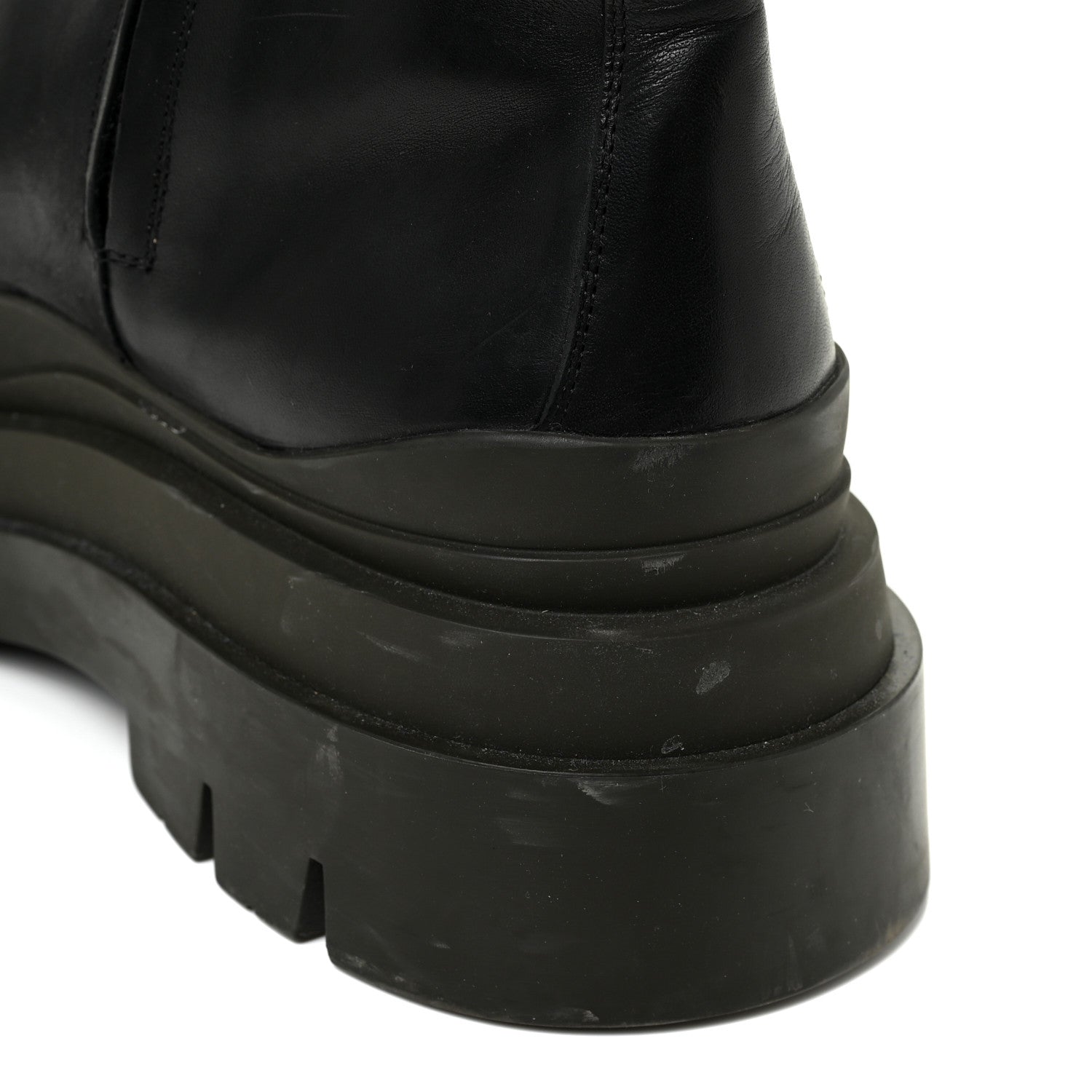 Bottega Veneta Calfskin The Tire High Boots 41 Black Camping 15 of 19