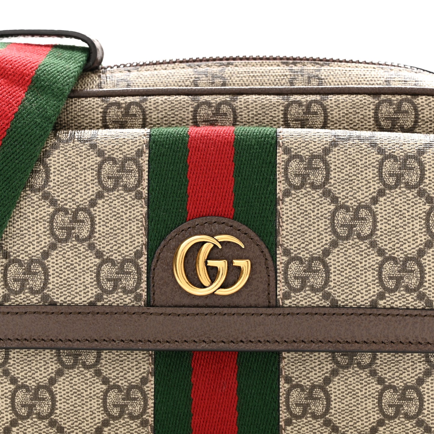 GG Supreme Monogram Web Mini Ophidia Bag Beige Ebony