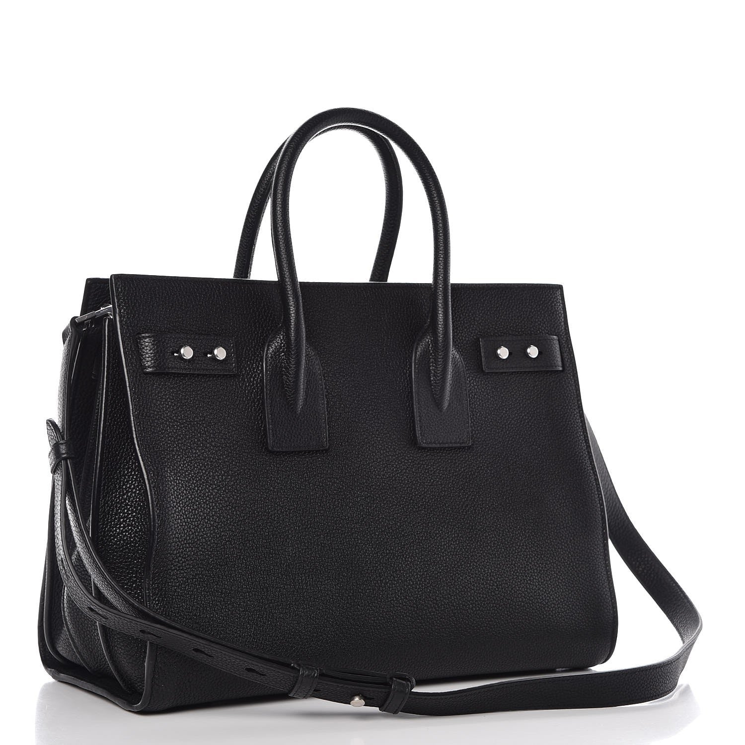 Saint Laurent Grained Calfskin Small Supple Sac De Jour Black 4 of 12