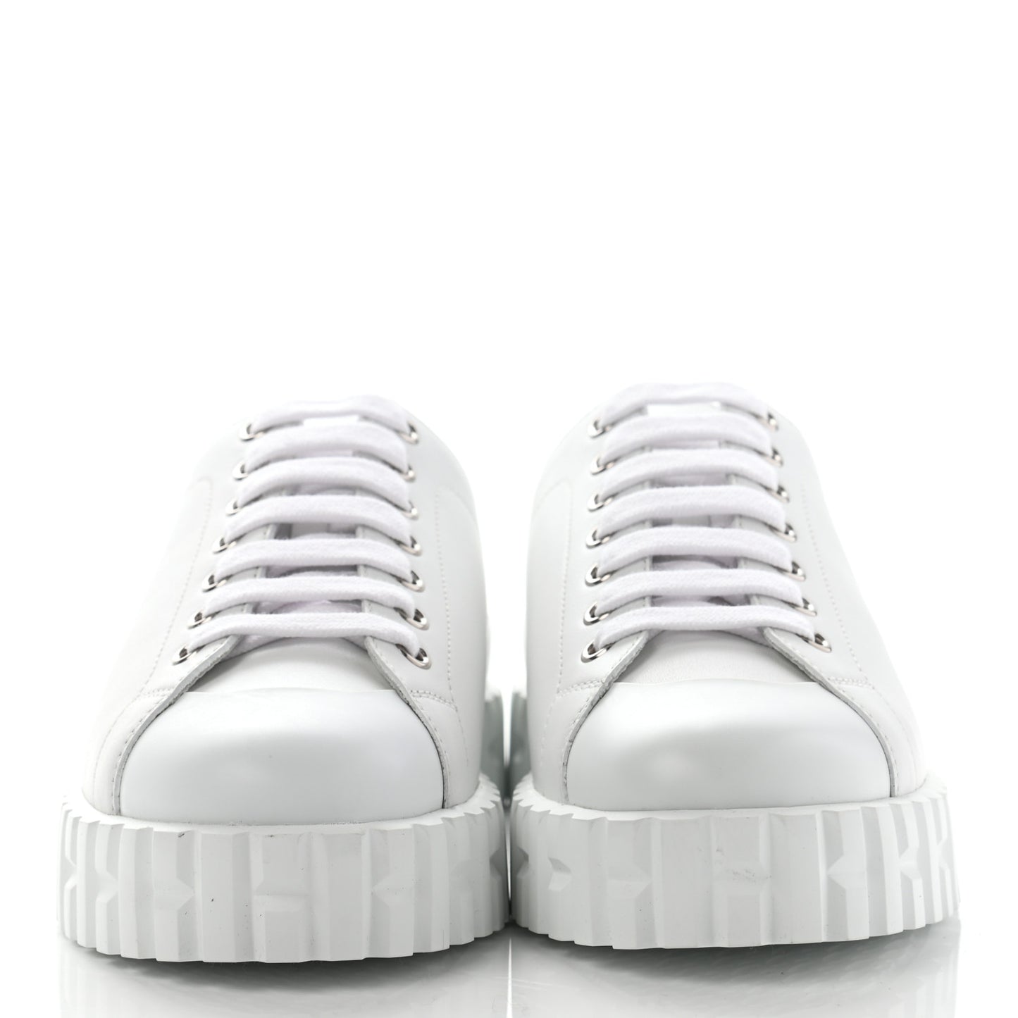 Calfskin Cross Sneakers 36.5 White