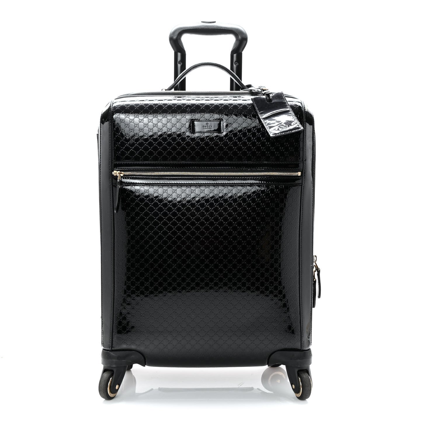 Patent Microguccissima Carry On Suitcase Black