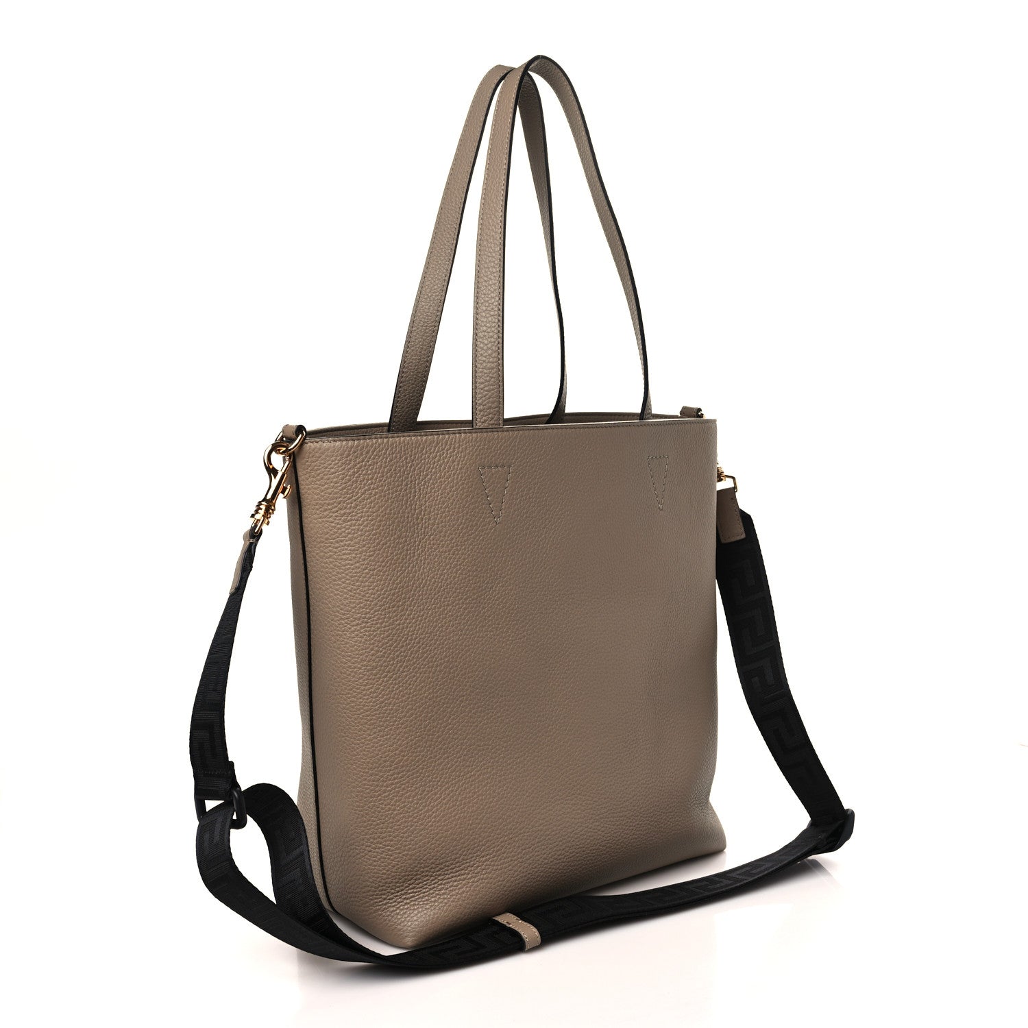 Versace Grained Calfskin Medusa Tote Beige 4 of 9