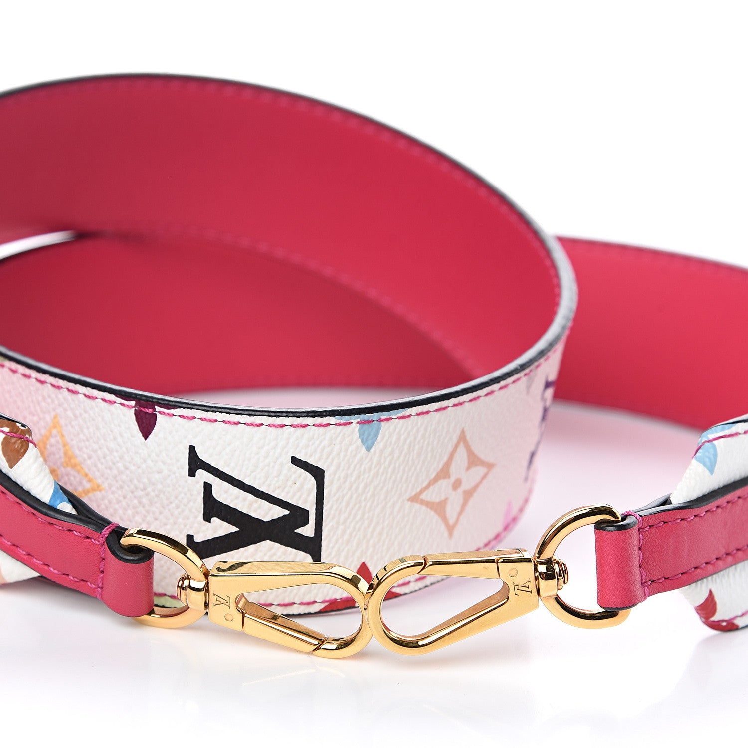 Louis Vuitton Monogram Multicolor Bandouliere Shoulder Strap White 5 of 5