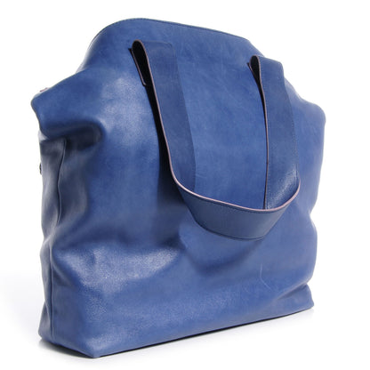 Chanel Lambskin North South Edgy Tote Blue 3 of 7