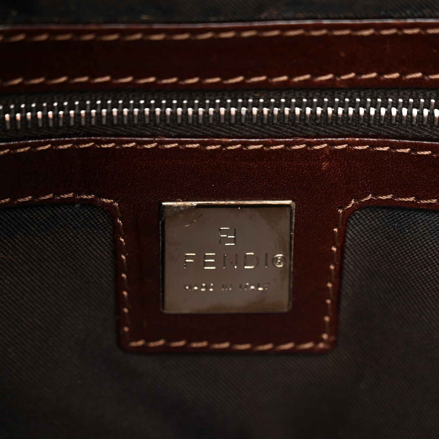 Calf Hair Shoulder Bag Brown