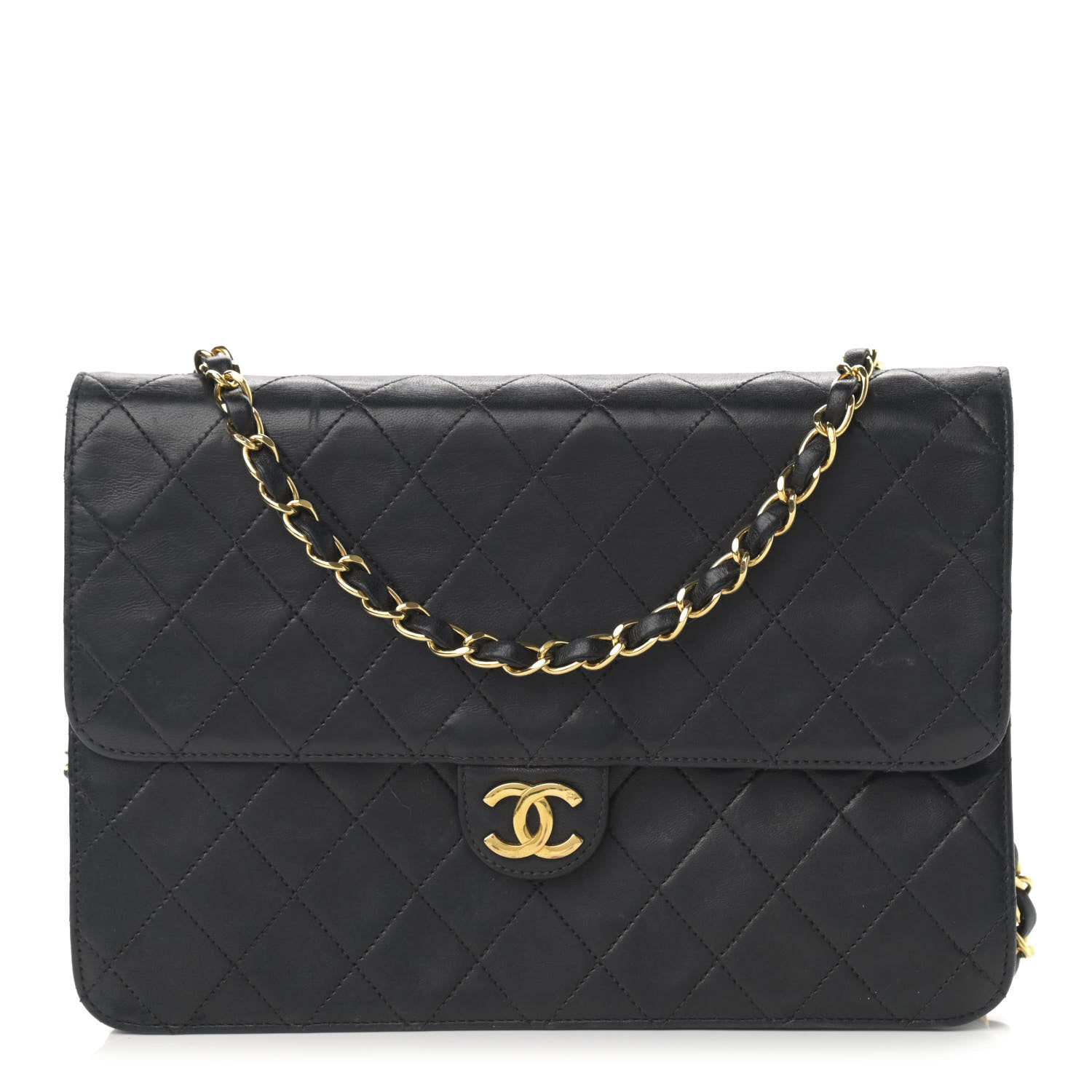 Chanel Lambskin Quilted Medium Single Flap Black 1 of 18