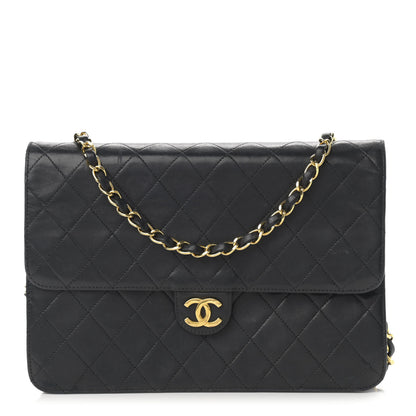 Chanel Lambskin Quilted Medium Single Flap Black 1 of 18
