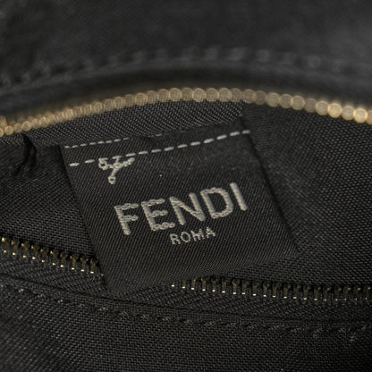 Fendi X FILA Glazed Fabric Vitello Century FF 1974 Mania Mini Backpack Black White 10 of 10