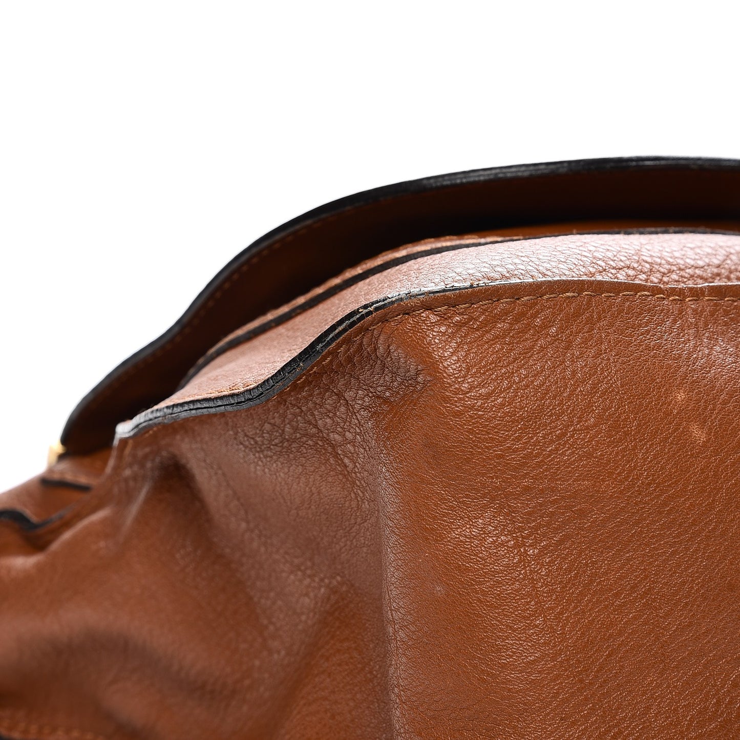 Calfskin Large Marcie Satchel Tan