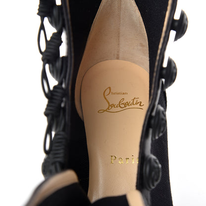 Christian Louboutin Linen Nappa Who Dances Ankle Boots 39.5 Black 8 of 11