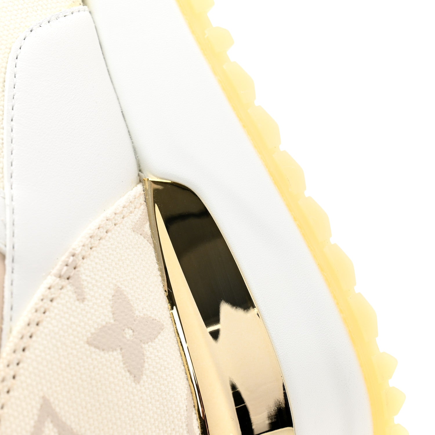 Louis Vuitton Monogram Calfskin Run Away Sneakers 38.5 Beige Gold 10 of 10