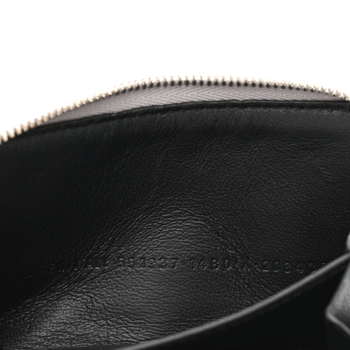 Metallic Calfskin Losange Monogram Everyday Zip Around Card Case Silver Black White