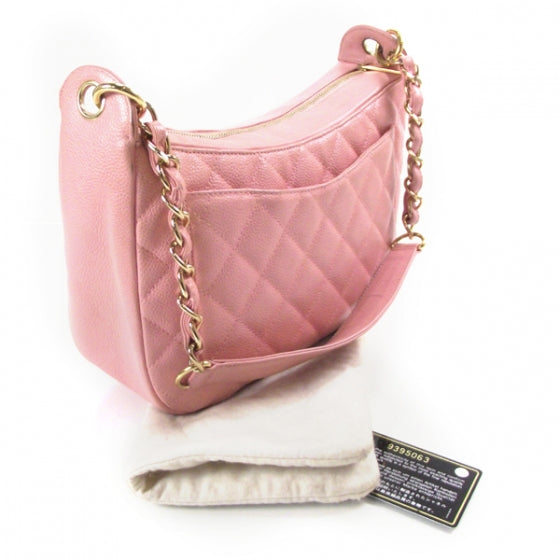Caviar Quilted Hobo Pink