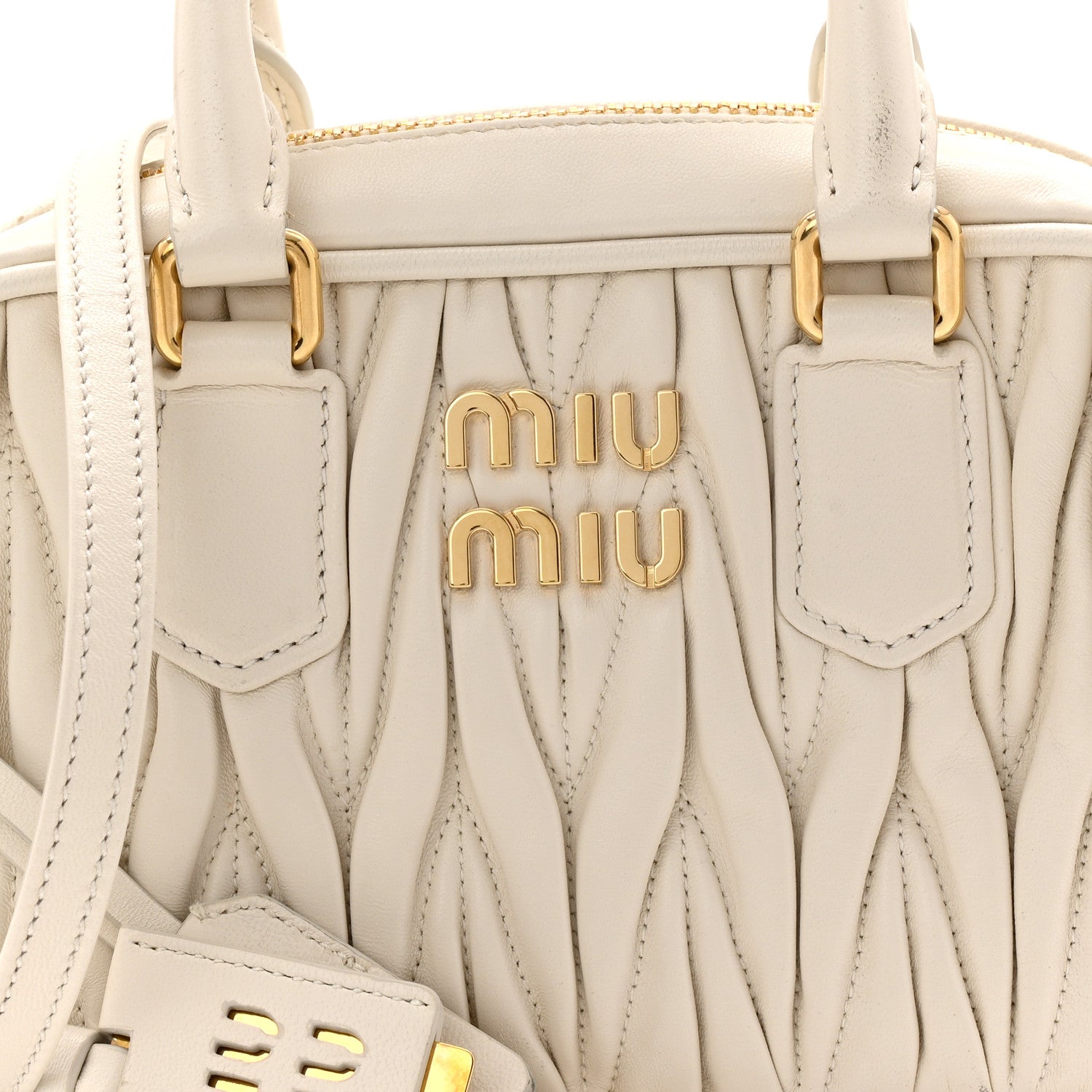 Miu Miu Nappa Matelasse Small Arcadie White 7 of 11
