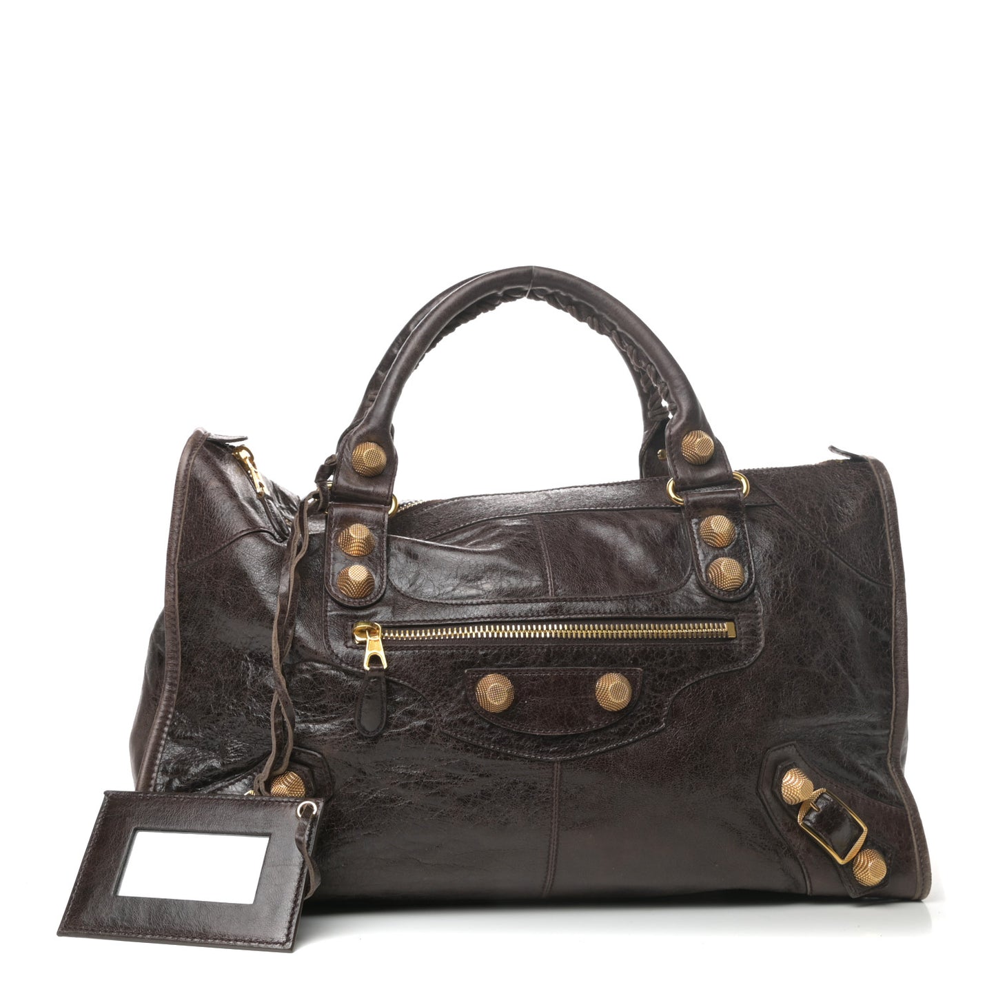 Agneau Giant 21 Gold Hardware Work Charbon