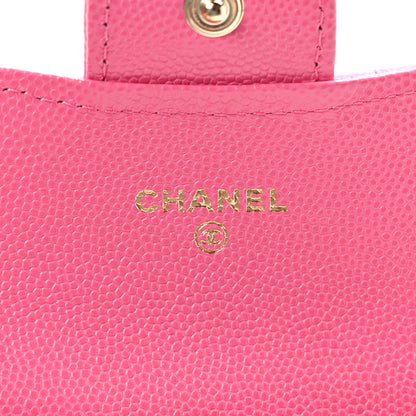 Chanel Caviar Quilted Flap Card Holder Wallet Pink 6 of 8