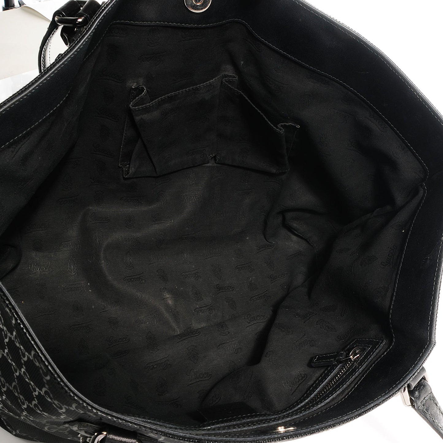Imprime Monogram Medium Studded Tote Black