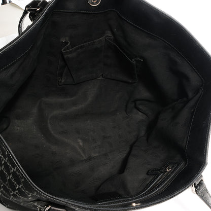 Gucci Imprime Monogram Medium Studded Tote Black 5 of 8