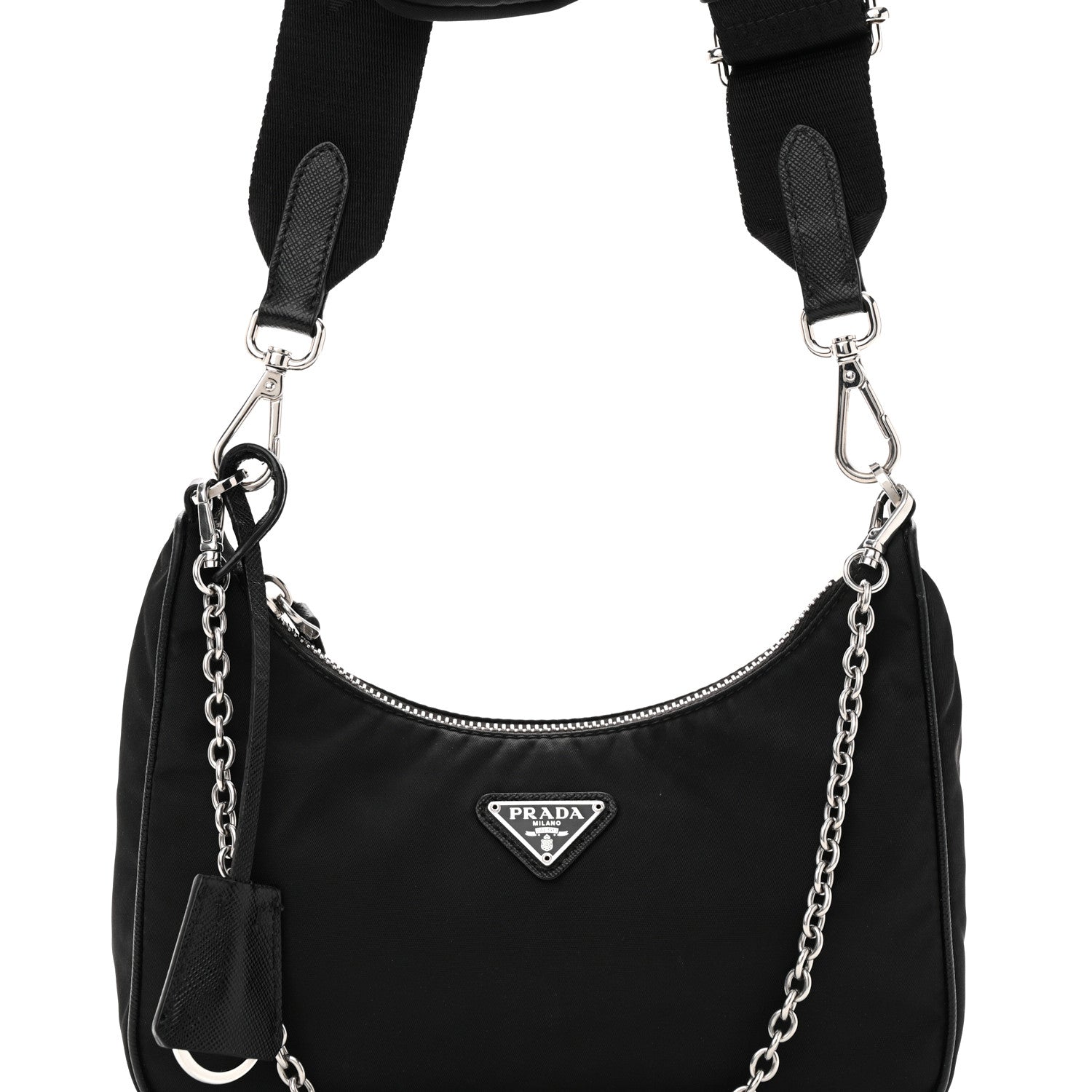 Prada Nylon Re-Edition 2005 Shoulder Bag Black 7 of 10