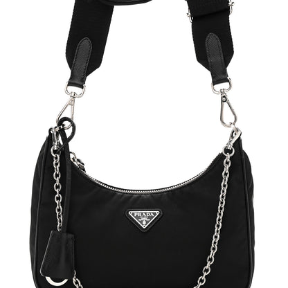 Prada Nylon Re-Edition 2005 Shoulder Bag Black 7 of 10