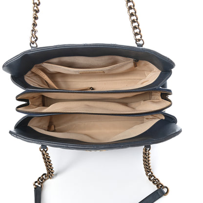 Chanel Calfskin Quilted Small CC Crown Tote Blue 5 of 10
