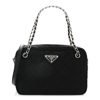 Prada Nylon Tessuto Impuntu Quilted Bandoliera Crossbody Bag Black 1 of 11