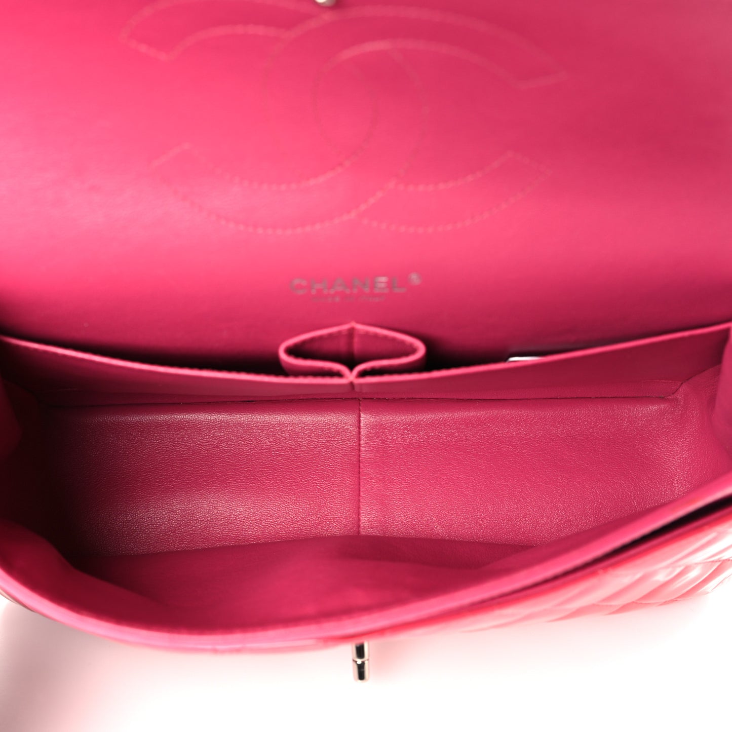 Patent Quilted Jumbo Double Flap Pink