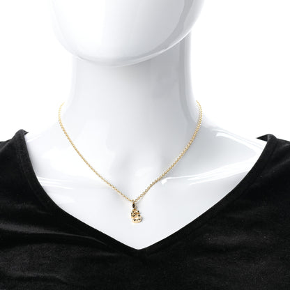 Chanel 18K Yellow Gold Quilted No.5 Charm Pendant Necklace 2 of 7