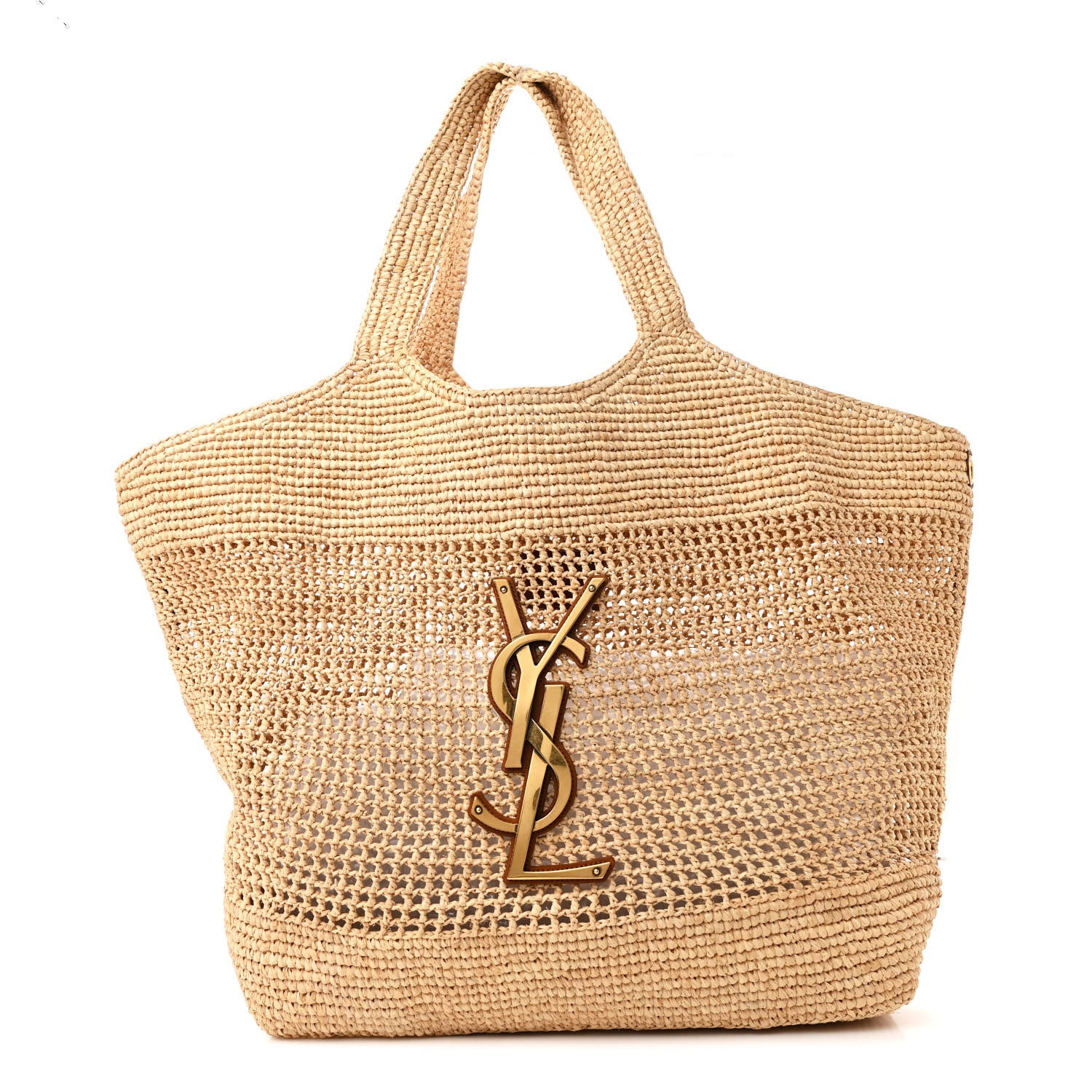 Saint Laurent Raffia Icare Shopping Tote Natural 1 of 14