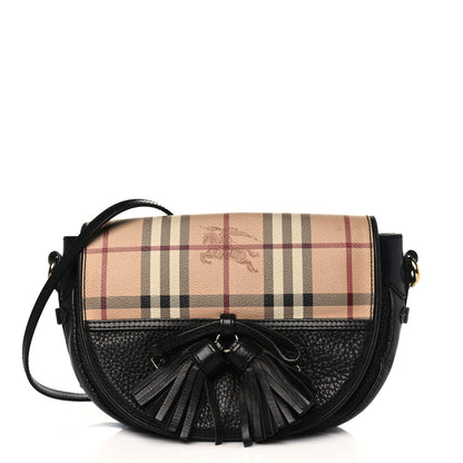 Burberry Haymarket Check Maydown Crossbody Bag Black 1 of 9