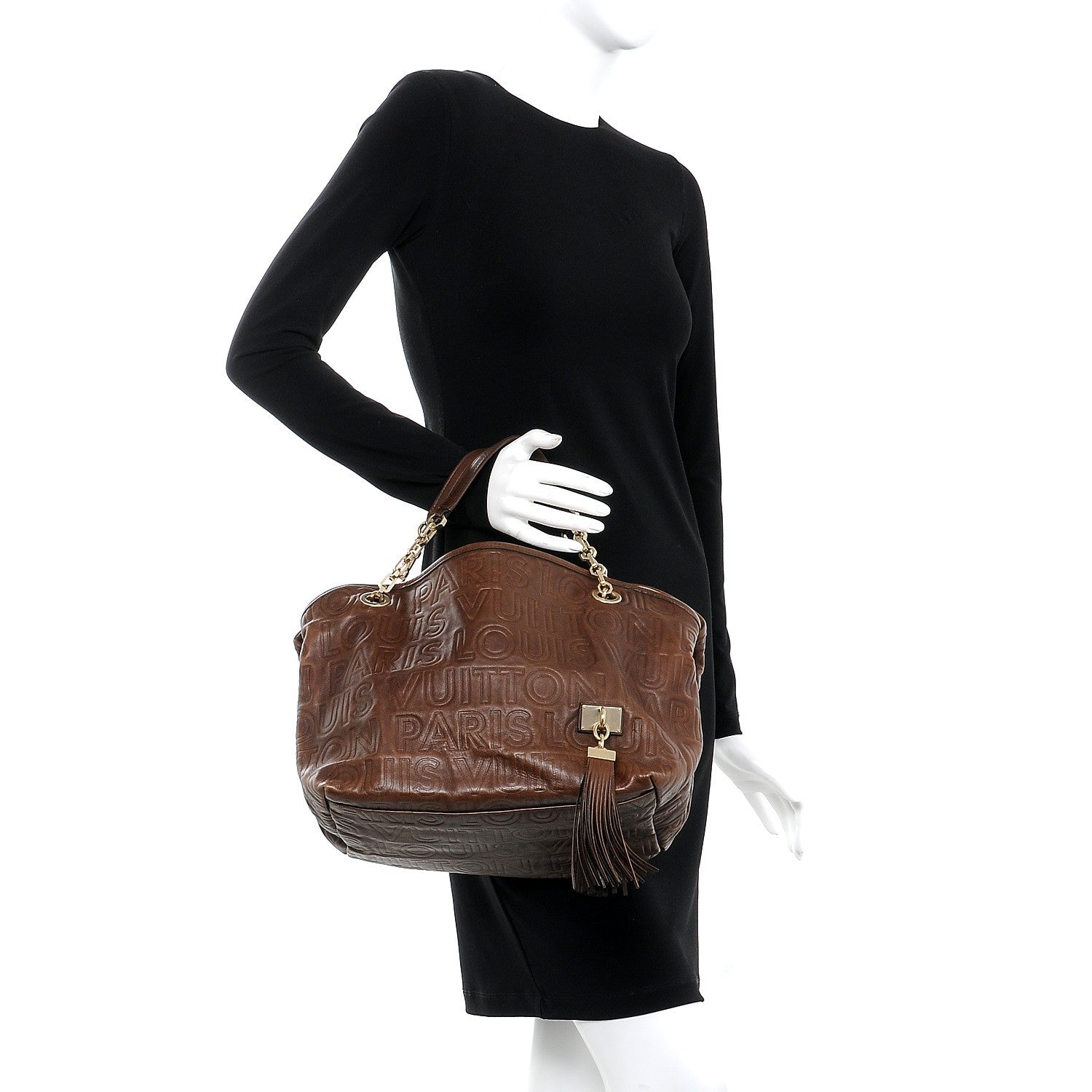 Louis Vuitton Monogram Paris Souple Whisper PM Chocolate 2 of 6